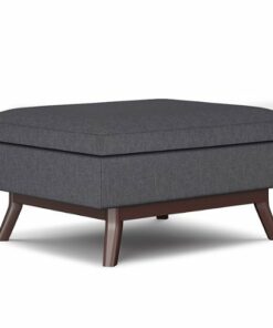 Simpli Home - Owen Coffee Table Storage Ottoman - Slate Grey