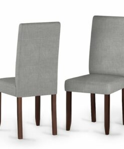 Simpli Home - Acadian Contemporary Parson Dining Chair (Set of 2) - Light Beige