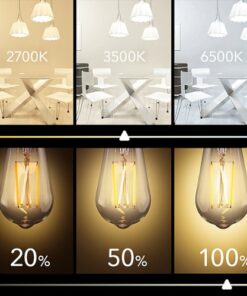 Geeni - LUX ST19 Wi-Fi Smart Edison Bulb (2-Pack) - White 1