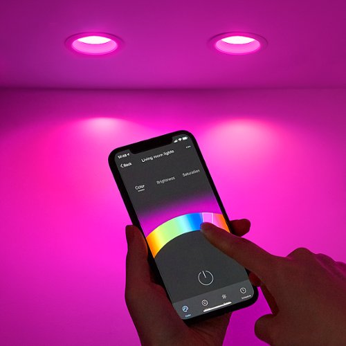 Geeni - Prisma Drop BR30 Wi-Fi Smart Light Bulb - White