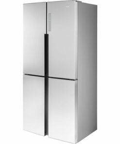 Haier - 16.8 Cu. Ft. 4-Door French Door Counter Depth Refrigerator with LED Lighting - Stainless steel