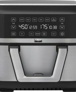 Bella Pro Series - 9-qt. Digital Air Fryer with Dual Flex Basket - Stainless Steel