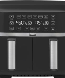 Bella Pro Series - 8-qt. Digital Air Fryer with Dual Baskets - Matte Black