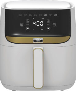 Bella Pro Series - 6-qt. Digital Air Fryer with Matte Finish - Matte White with Gold Accents