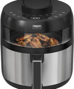 Bella Pro Series - 5.3-qt. Digital Air Fryer with Viewing Window - Stainless Steel