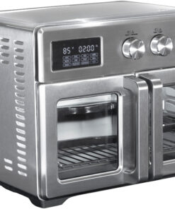 Bella Pro Series - 12-in-1 6-Slice Toaster Oven + 33-qt. Air Fryer with French Doors - Stainless Steel
