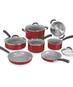 Cuisinart - Ceramica XT Nonstick 11 Piece Cookware Set - Red