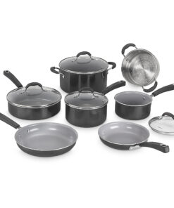 Cuisinart - Ceramica XT Nonstick 11 Piece Cookware Set - Black