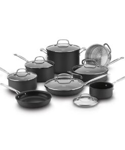 Cuisinart - Chef's Classic Hard Anodized 14 Piece Set - Black