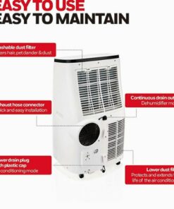 Honeywell - 775 Sq. Ft Portable Air Conditioner with Dehumidifier & Fan - White