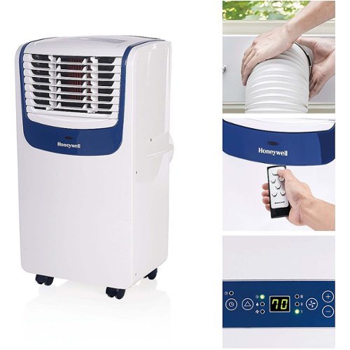 Honeywell - 400 Sq. Ft Portable Air Conditioner - White/Blue