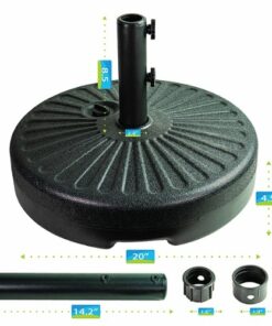 Patio Premier - Round Blow Mold Umbrella Base - Black
