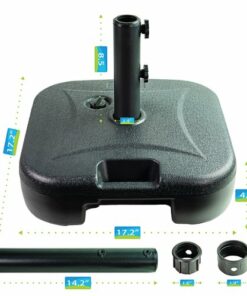Patio Premier - Square Blow Mold Umbrella Base - Black