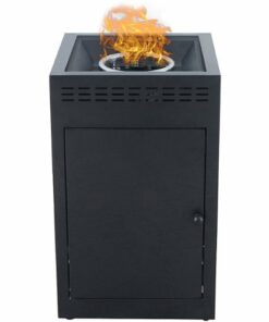 Mod Furniture - Flame 40,000 BTU Column Fire Pit - Steel/Grey