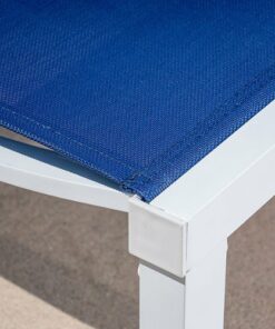 Mod Furniture - Peyton Sling Armless Chaise Lounge - White/Navy