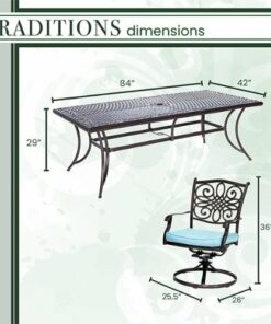 Hanover - Traditions 9-Piece Dining Set - Cast/Blue 1