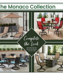 Hanover - Monaco 9-Piece Dining Set - Tan/Bronze
