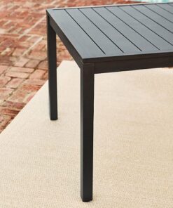Hanover - Naples 7-Piece Outdoor Dining Set with 6 Padded Sling Chairs and a 63" x 35" Dining Table - Gray/Gray