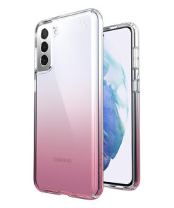 Speck - Presidio Perfect Clear Case Ombre For Samsung Galaxy S21 + 5G - CLEAR/VINTAGE ROSE FADE