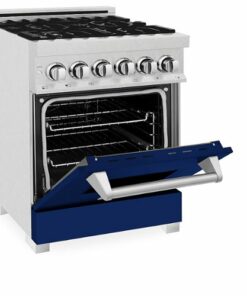 ZLINE - 2.8 Cu. Ft. Freestanding Dual Fuel Range with Gas Stove and Electric Oven - Stainless Steel Look