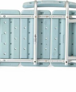 Medline - Tub Transfer Bench With Microban Antimicrobial Protection, for Use as A Shower Bench or Bath Seat - Light Blue