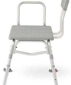 Medline - Transfer Bench for Bathtub, for Use as a Bath or Shower Chair, Height Adjustable Legs, Non-Slip Feet - Gray