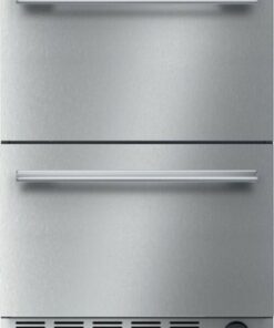 Thermador - 4.3 Cu. Ft. Built-In Double Drawer Under-Counter Refrigerator/Freezer with Masterpiece Series Handle - Stainless steel