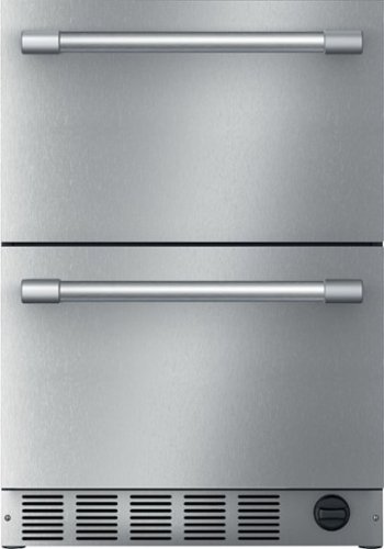 Thermador - 4.3 Cu. Ft. Built-In Double Drawer Under-Counter Refrigerator/Freezer with Professional Series Handle - Stainless steel
