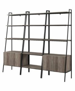 Walker Edison - 3-Piece Storage Shelf Set - Grey Wash