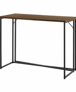 Walker Edison - 42” Contemporary Glam Y-Leg Writing Desk - Dark walnut