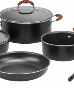 Cuisinart - Aluminum Nonstick 11 Piece Cookware Set - Black