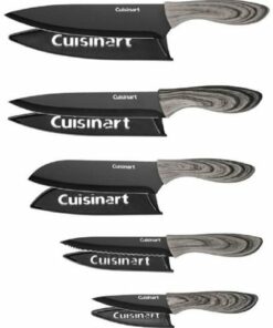 Cuisinart - Ceramic Coated 10PC Knife Set - Black