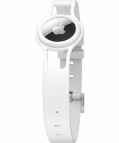 SaharaCase - Silicone Dog Collar for Apple AirTag (Small and Medium Dogs) - White