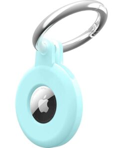 SaharaCase - EasyClip Silicone Case for Apple AirTag - Glow Blue