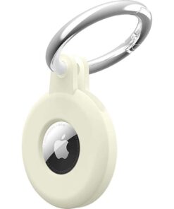 SaharaCase - EasyClip Silicone Case for Apple AirTag - Glow White