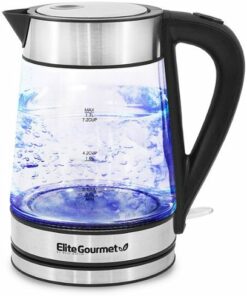 Elite Platinum - 1.7L Cordless Electric Glass Kettle - Stainless Steel