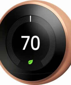 Google - Geek Squad Certified Refurbished Nest Learning Smart Programmable Wi-Fi Thermostat - Copper