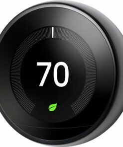 Google - Geek Squad Certified Refurbished Nest Learning Smart Programmable Wi-Fi Thermostat - Black