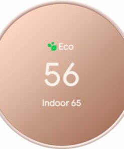 Google - Geek Squad Certified Refurbished Nest Smart Programmable Wi-Fi Thermostat - Sand