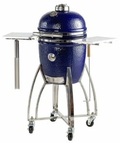 Saffire - Platinum Kamado—Medium Ceramic Grill and Smoker - Blue