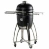 Saffire - Platinum Kamado—Medium Ceramic Grill and Smoker - Black