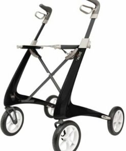 byAcre - Carbon Ultralight Comfort Walker Rollator, 18.5" Seat Width, Supports up to 285lbs - Black Frame