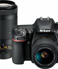 Nikon - D7500 DSLR 4K Video Two Lens Kit with 18-55mm and 70-300mm Lenses - Black
