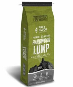Fire & Flavor - Premium All Natural Hardwood Lump Charcoal, 20 Pounds - Black