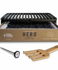 Fire & Flavor - HERO Charcoal Grill - Black