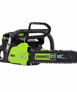 Greenworks - 18 in. 80-Volt Cordless Brushless Chainsaw (2.0Ah Battery & Charger Included) - Green