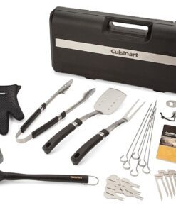 Cuisinart - 36-Piece Backyard BBQ Tool Set - Black/Silver