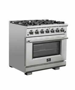 Forno Appliances - Capriasca 5.36 Cu. Ft. Freestanding Gas Range with Convection Oven - Stainless steel