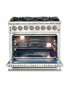 Forno Appliances - Capriasca 5.36 Cu. Ft. Freestanding Dual Fuel Electric Range with Convection Oven - Silver