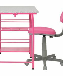 Calico Designs - Study Zone II Student Desk and Task Chair 2 Piece Set - Pink